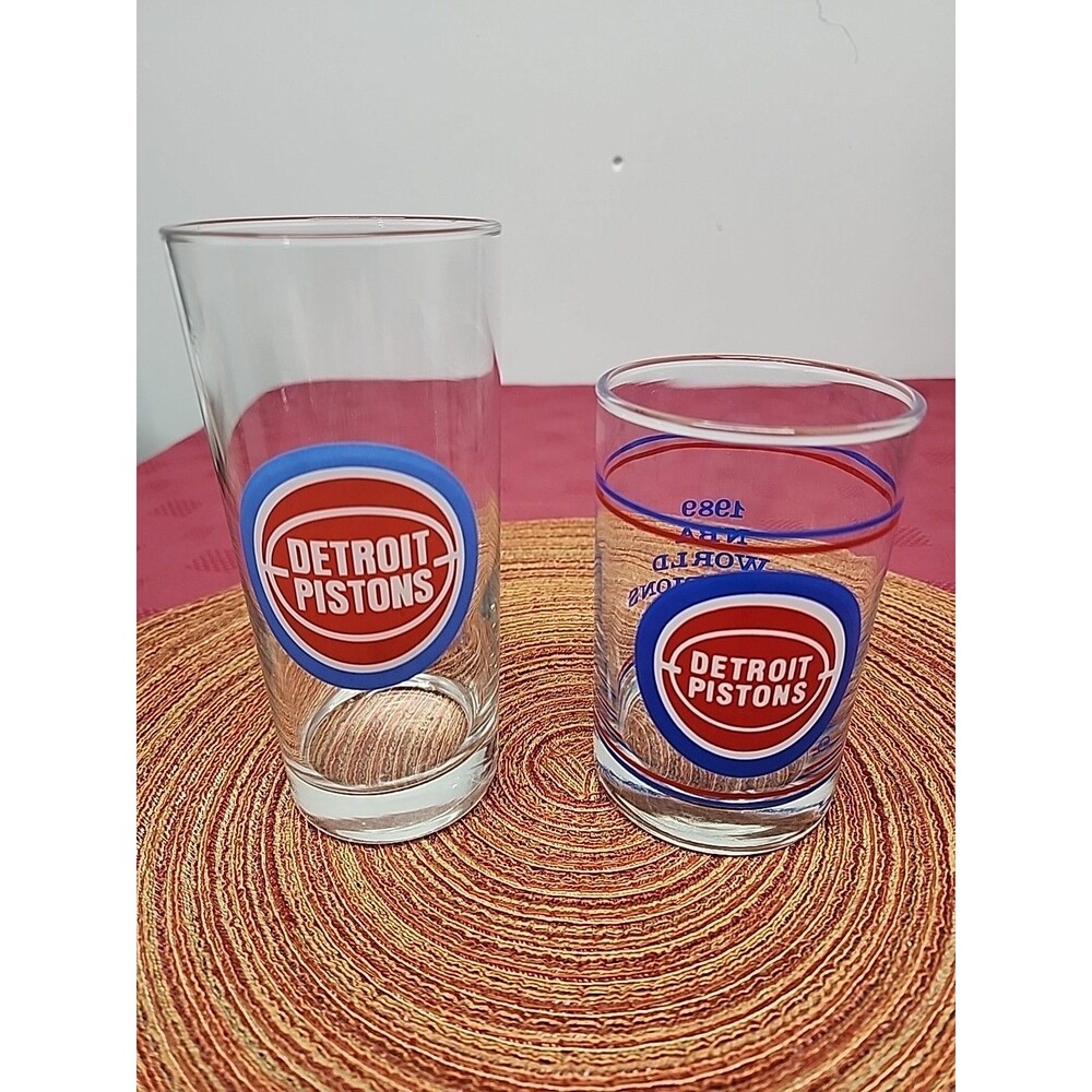 Detroit Pistons Glasses 1989 NBA World Champion Glass W/ Palace Gameday Giveaway - Picture 2 of 12